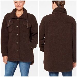 UGG Koolaburra Brown Fuzzy Shirt Jacket [P400]